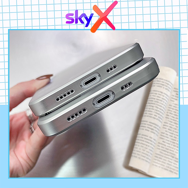 Ốp lưng SAMSUNG viền vuông mạ màu bạc kim loại sáng bóng Note 8 Note 9 Note10 Note10 plus Note 20 Note 20 Ultra