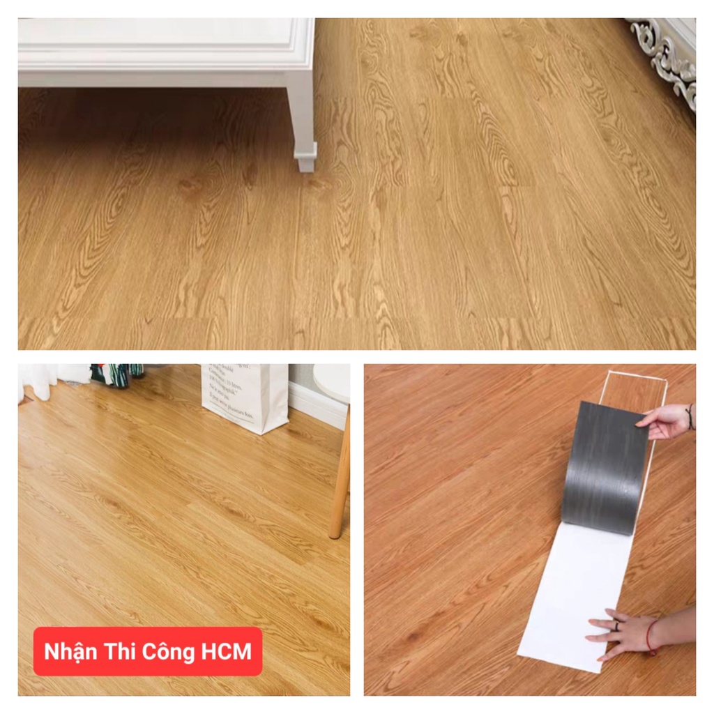 Dán Sàn Giả Gỗ Keo Sẵn Tự Dán