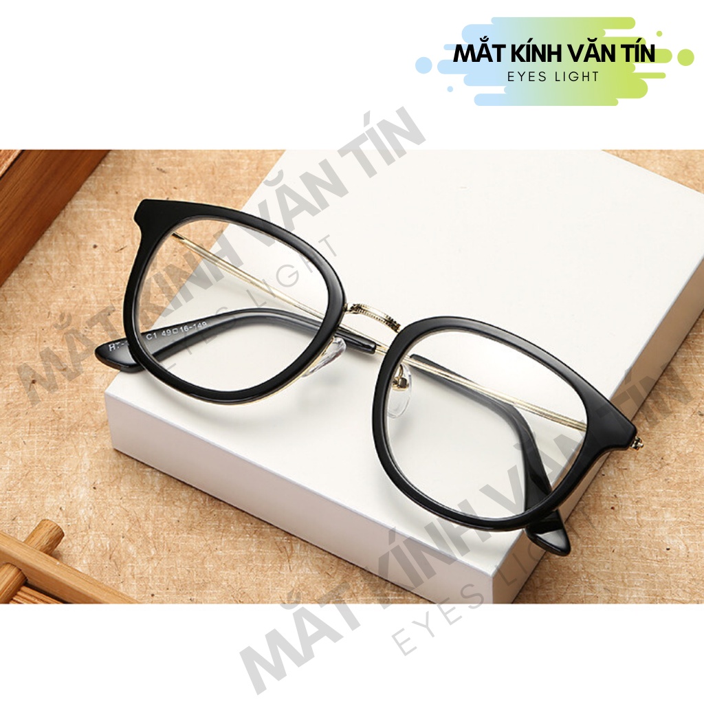 Gọng kính cận Eyes Light T559 mắt kính nữ tròn càng kim loại cao cấp không gỉ