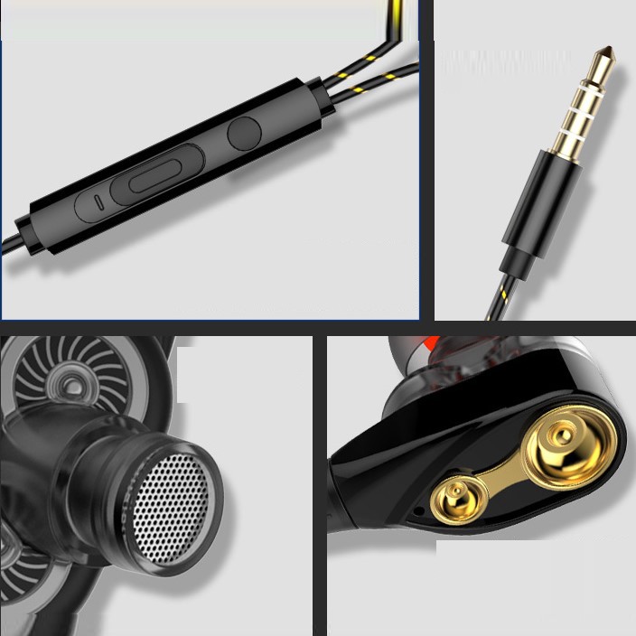 Tai nghe nhét tai điện thoại in ear gaming có dây a3 chính hãng giá rẻ nghe nhạc chống ồn chống nước cho laptop máy tính