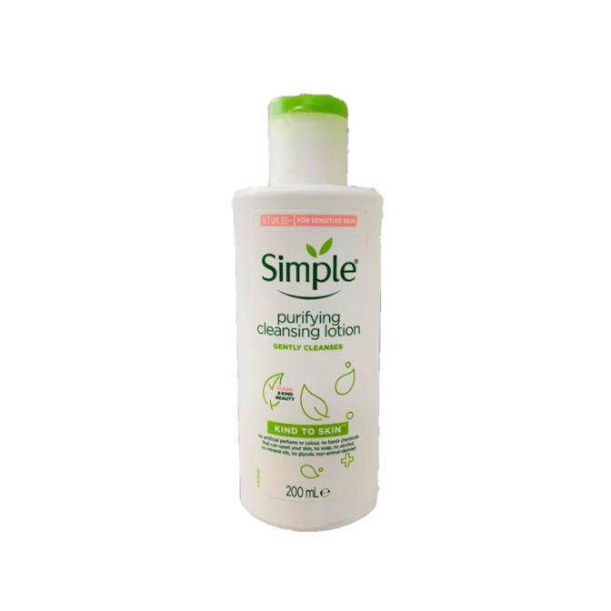 [TOP 1 SHOPEE] Sữa tẩy trang dịu nhẹ Simple Kind To Skin Purifying Cleansing Lotion 200ml (Bill Anh)