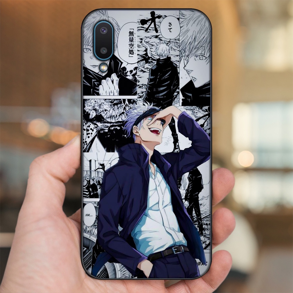 Ốp lưng Samsung A02 viền đen in hình Satoru Jujutsu Kaisen