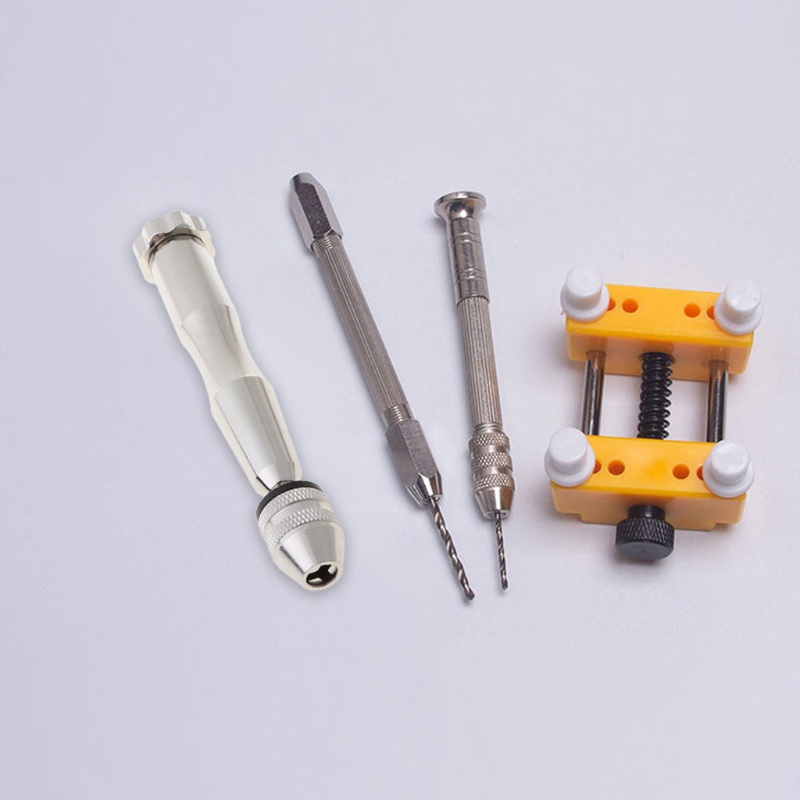 Bộ 12 Mũi Khoan Tay Làm Trang Sức Bằng Thép Kèm 10 Mũi Khoan Cố Định