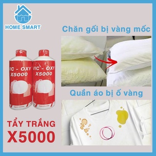 Nước tẩy trắng X5000 tẩy vểt mốc, vết ố quần áo, chăn ga ... Tẩy trắng quần áo X5000 - Nhập khẩu chính hãng
