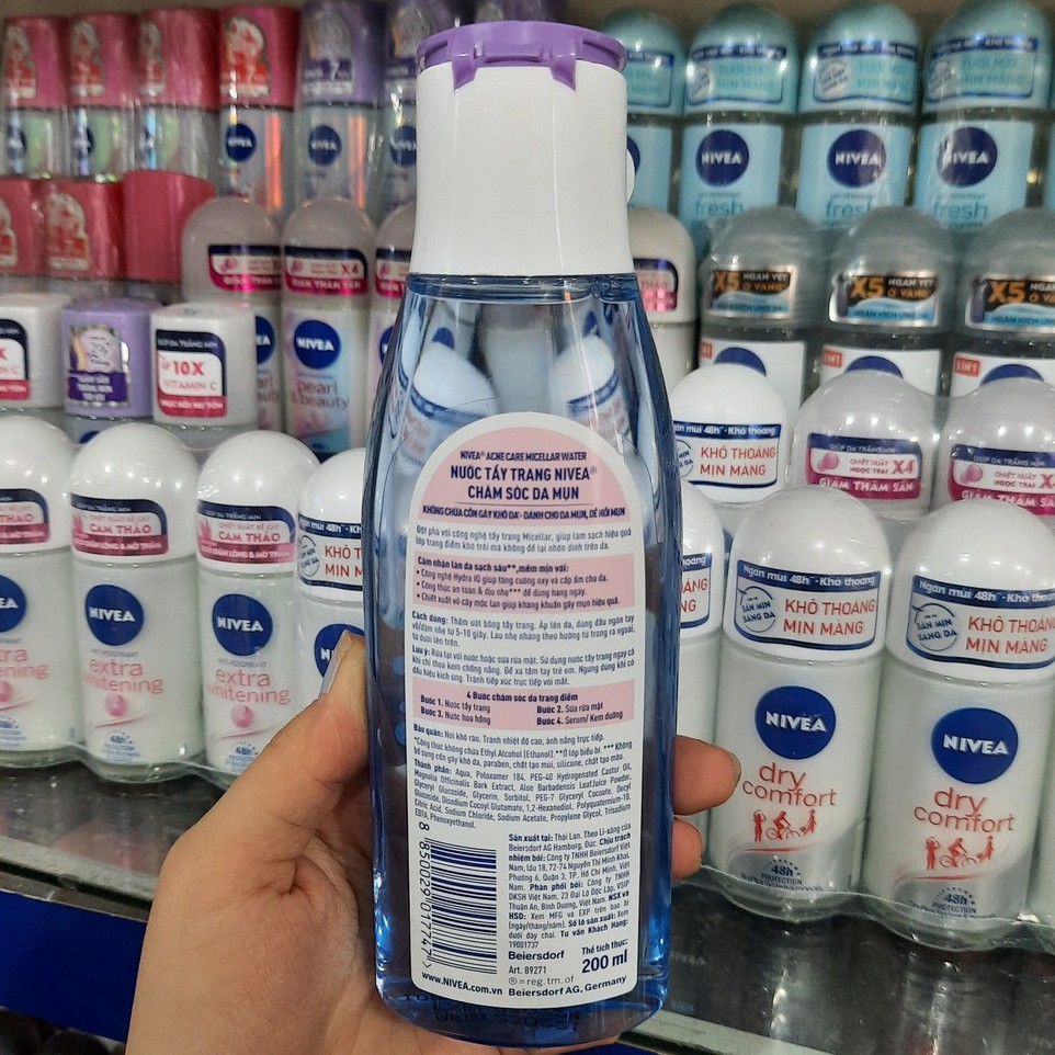 Nước Tẩy Trang Ngừa Mụn Nivea 200ml