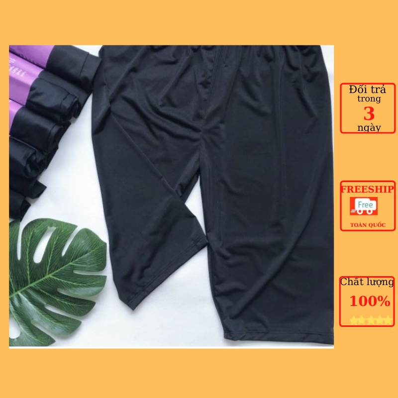 Quần legging nữ lửng chất liệu thun siêu co dãn mềm mịn mát