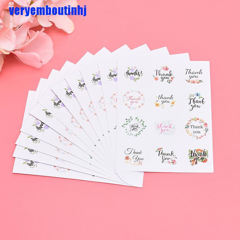 Set 10 Nhãn Dán Chữ Thank You