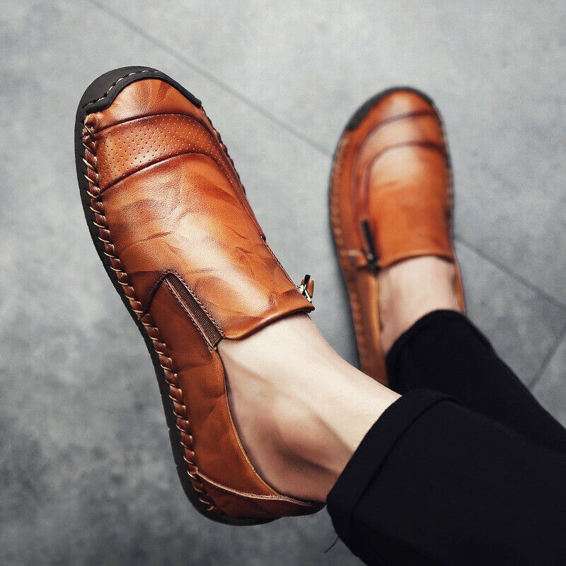 Giày loafer nam chống trượt phong cách vintage