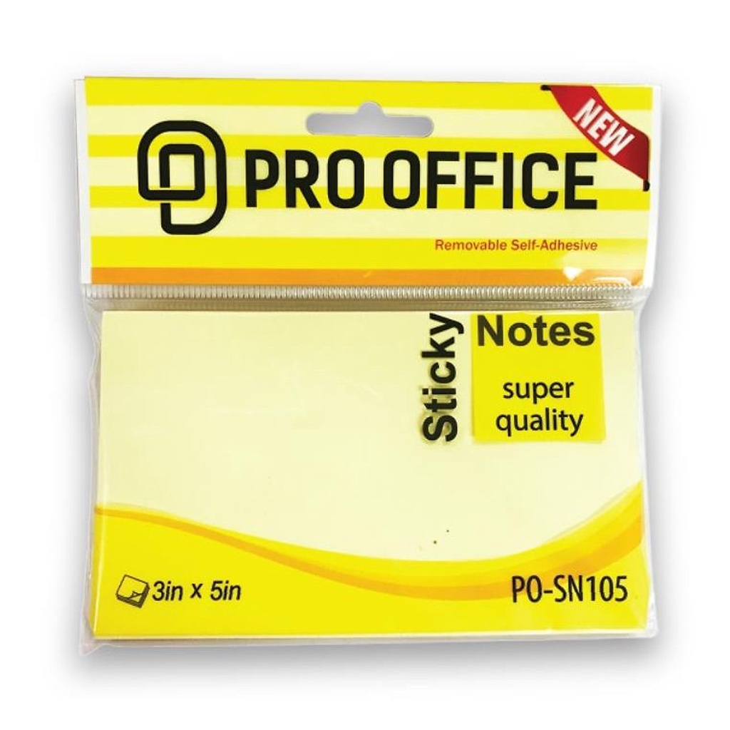 Combo 2 tập Giấy Note /Ghi chú Pro Office VÀNG - 4 kích cỡ- 100 tờ