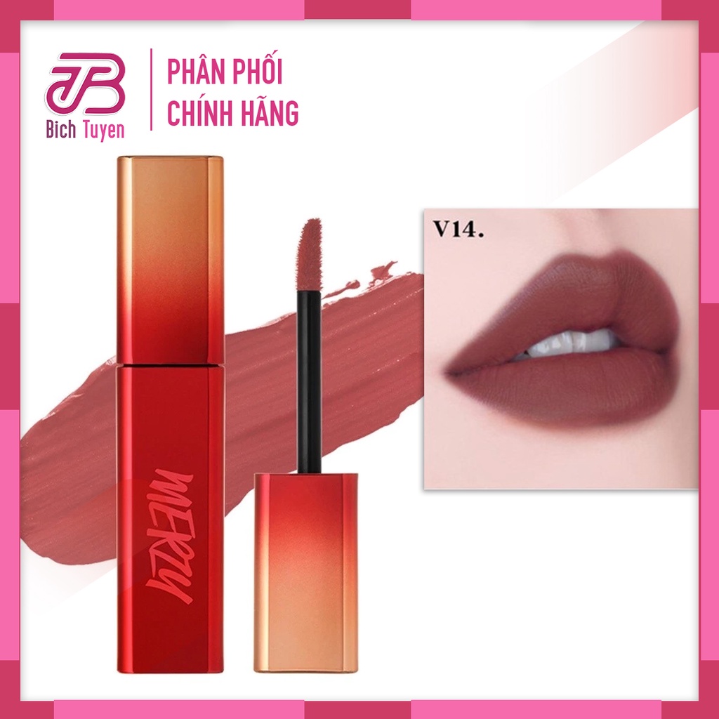 V13 - V14 Son Kem Lì Merzy Vỏ Đỏ The First Velvet Tint Season 3  Son Kem Lì Merzy The First Velvet v13 - v14
