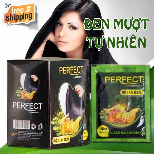 Dầu Gội Phủ Bạc Thảo Dược Gội Là Đen Perfect Hong Kong Chính Hãng chai 400ml