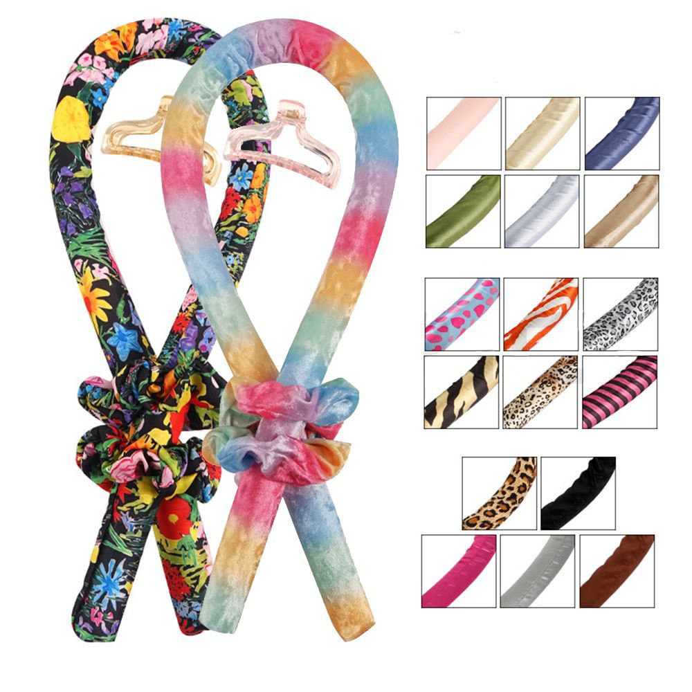 Thanh Uốn Tóc Bằng Lụa Không Dùng Nhiệt Nhiều Màu Thời Trang Tiện Dụng Cho Nữ