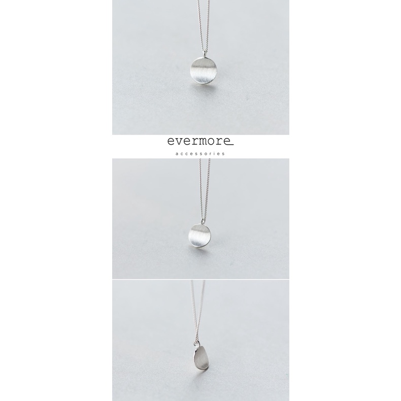 Dây chuyền bạc EVERMORE, vòng cổ 2 mặt trơn bạc ý 925, phong cách minimalism, thanh lịch - D016