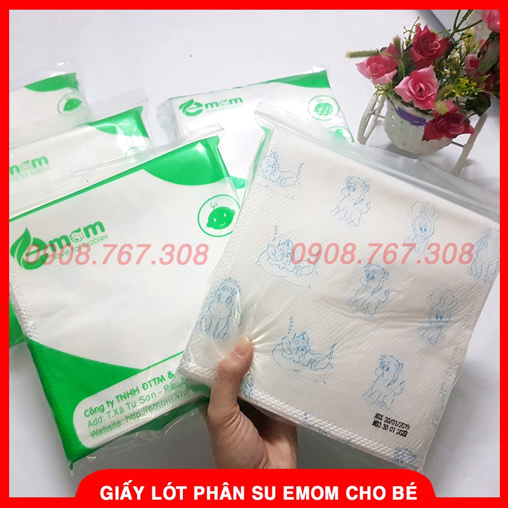 Gói Miếng Lót Phân Xu Emom Tiện Lợi (25-30 tờ)