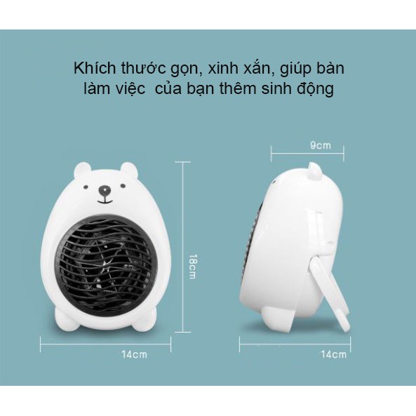 Máy sưởi đa năng dạng Mini tiện ích cho dân văn phòng, nhà có trẻ con, tốc độ làm ấm nhanh, tỏa nhiệt đều