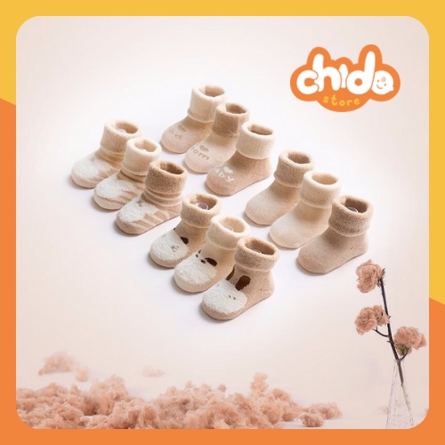 Tất cho bé Nemo Baby Hàn Quốc set 3 đôi chất dầy