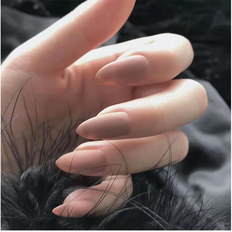 Bộ 24 Móng Tay Giả NuDe Nhọn  (keo dán )