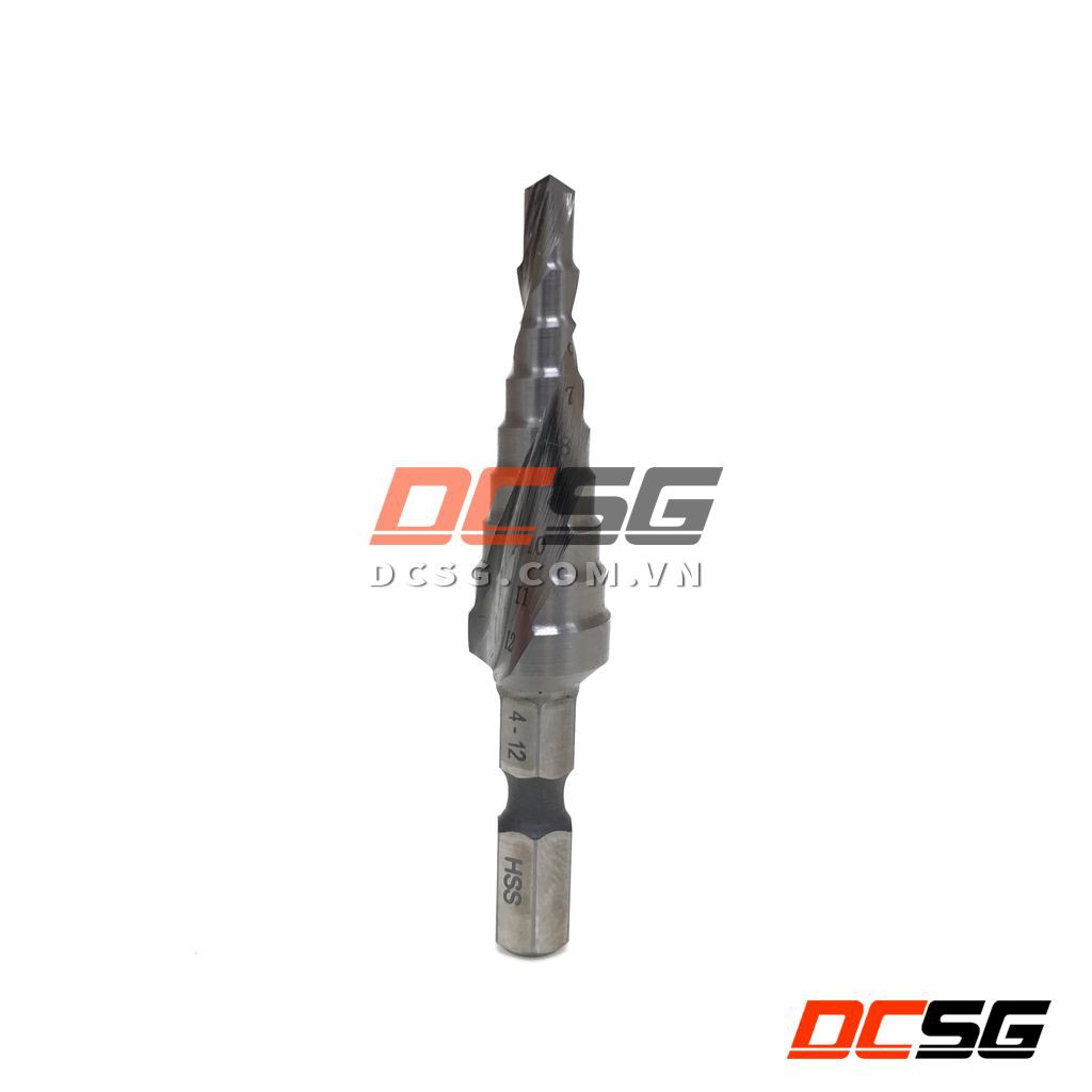 Mũi khoan bậc rãnh xoắn 4-12mm chân lục giác Makita D-46458 | DCSG