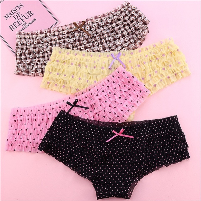 Quần lót ren tầng hoạ tiết siêu xinh gợi cảm cho nữ [cho chọn màu