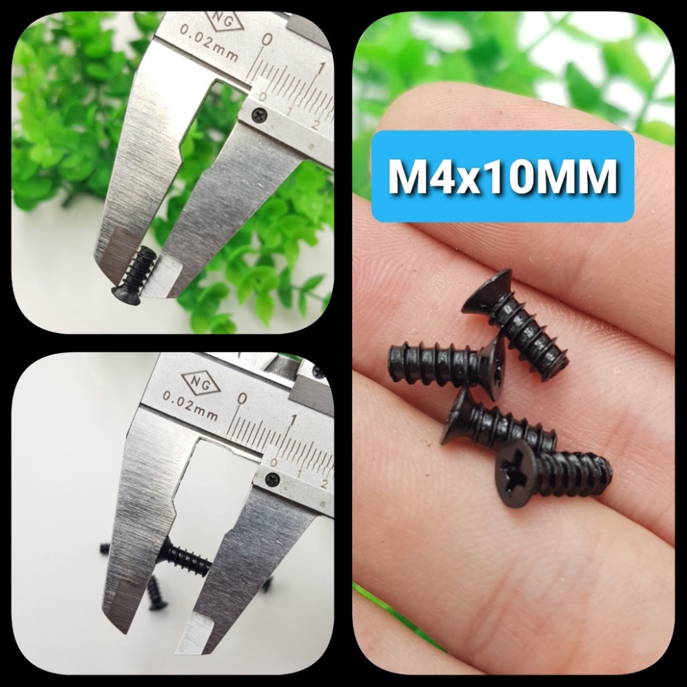 Bộ 4 Chiếc Vít Xoắn M5 M5X10MM M4 M4x10MM Vít quạt tản nhiệt