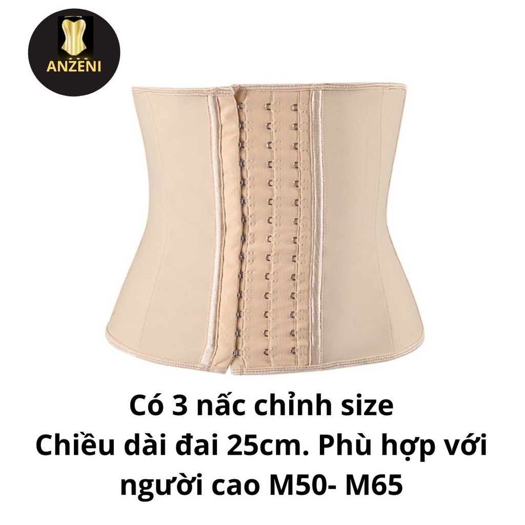 Đai nịt bụng latex 9 xương, đai chống gù lưng, gen bụng sau sinh giảm mỡ, thon gọn eo, mềm mại, thoải mái _ Anzeni