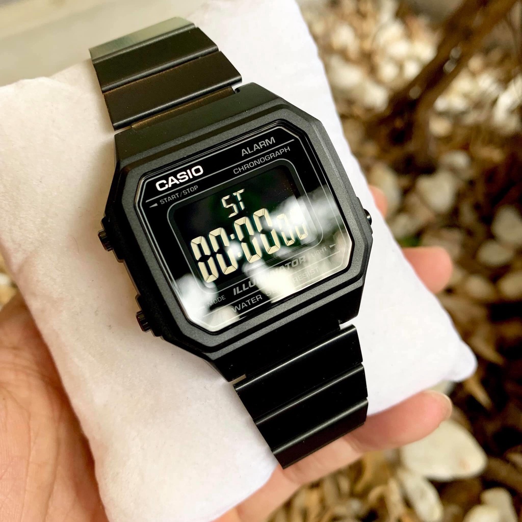 ĐỒNG HỒ NAM CASIO full đen , chính hãng  B650WB-1