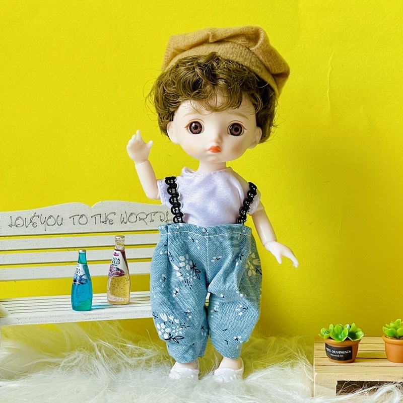 Búp bê BJD 17cm khuôn mặt dễ thương kèm hộp gói quà tặng sinh nhật đồ chơi cho bé gái