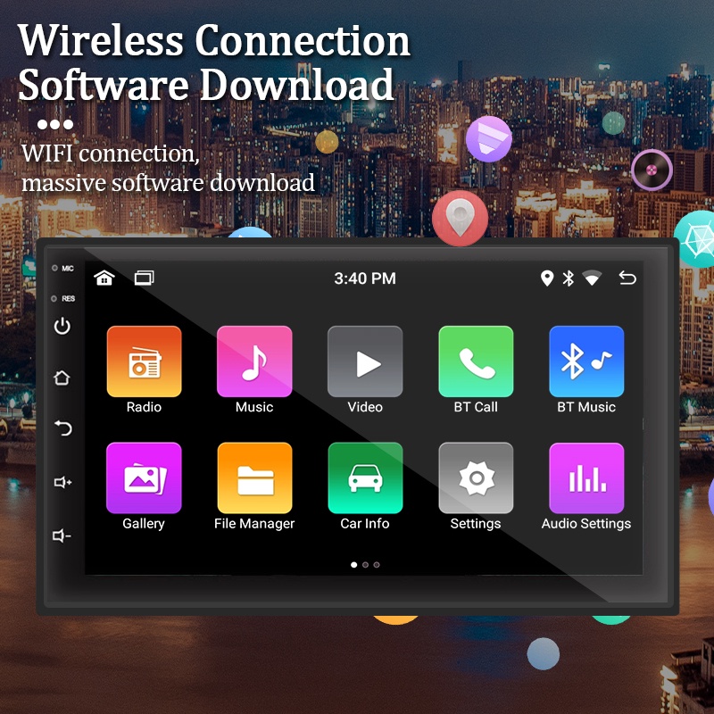 Bộ Thiết Bị Định Vị GPS Android 9.0 2 Din Cho Xe Volkswagen Nissan Hyundai Kia toyo