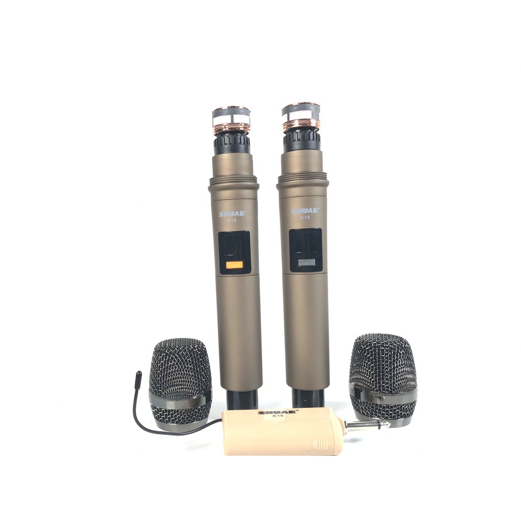 MT MAX Micro karaoke không dây đa năng cao cấp Shuae K10 dành cho mọi loa tặng 3 pin sạc 2 chống lăn 2 mút chụp jack chu
