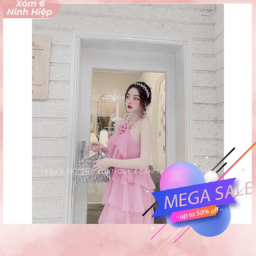 VÁY BI RUỒI XẾP TẦNG ĐÍNH HOA - ĐẦM DÂY FORM SUÔNG SEXY MN | BigBuy360 - bigbuy360.vn