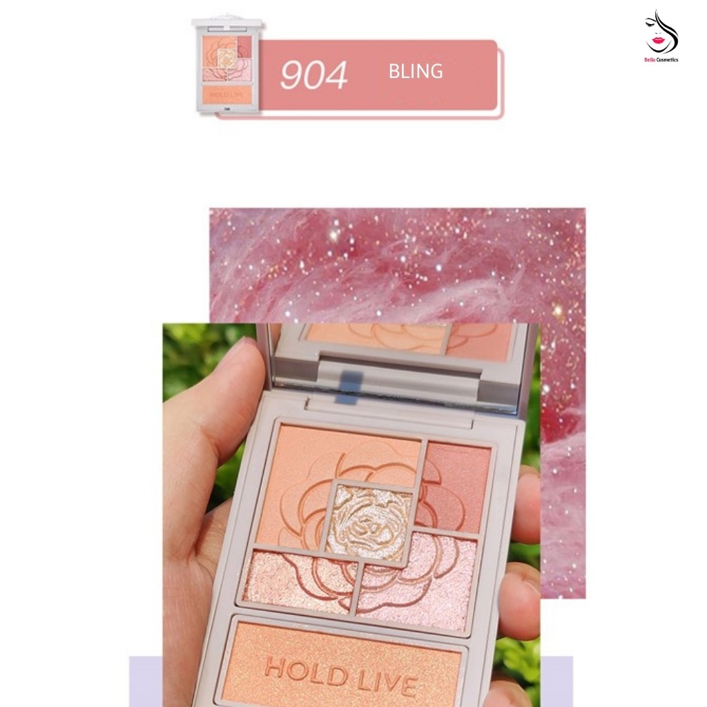 Phấn mắt HOLD LIVE tím Pastel 6 ô Favourite - bảng phấn mắt JINT