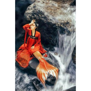 Đuôi người cá nhân ngư cosplay kèm chân vịt đuôi người cá