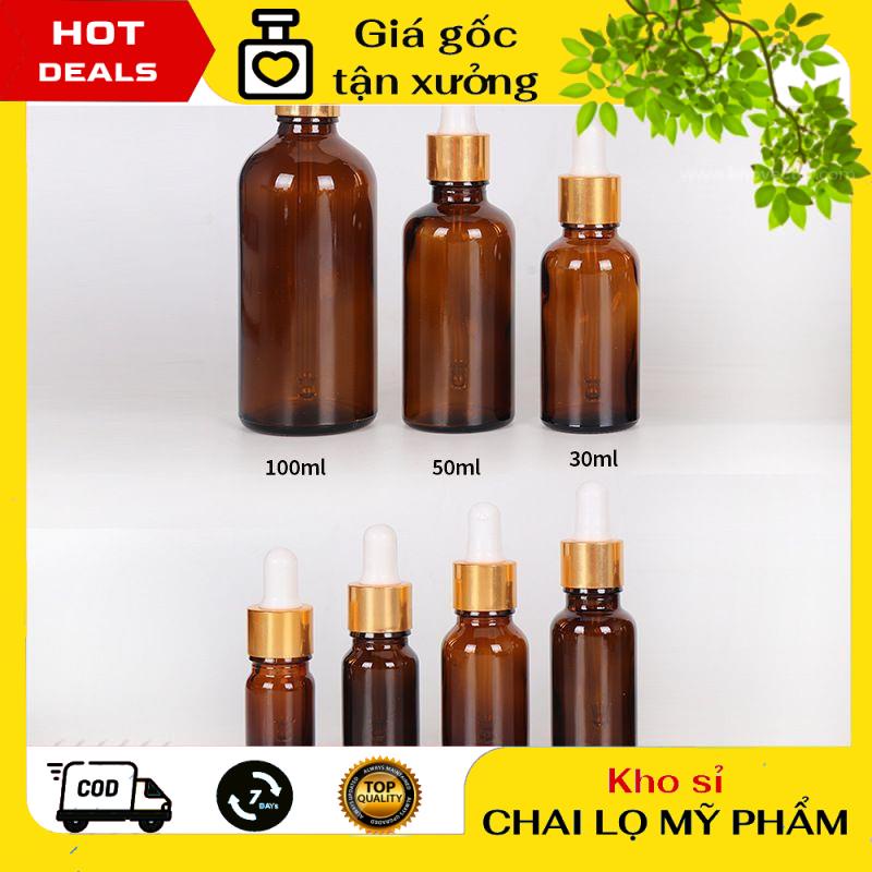 Lọ Chiết Serum ❤ GIÁ TẬN GỐC ❤ [15ml/20ml/30ml] Lọ đựng tinh dầu bóp giọt Khoen Vàng chiết mỹ phẩm , phụ kiện du lịch