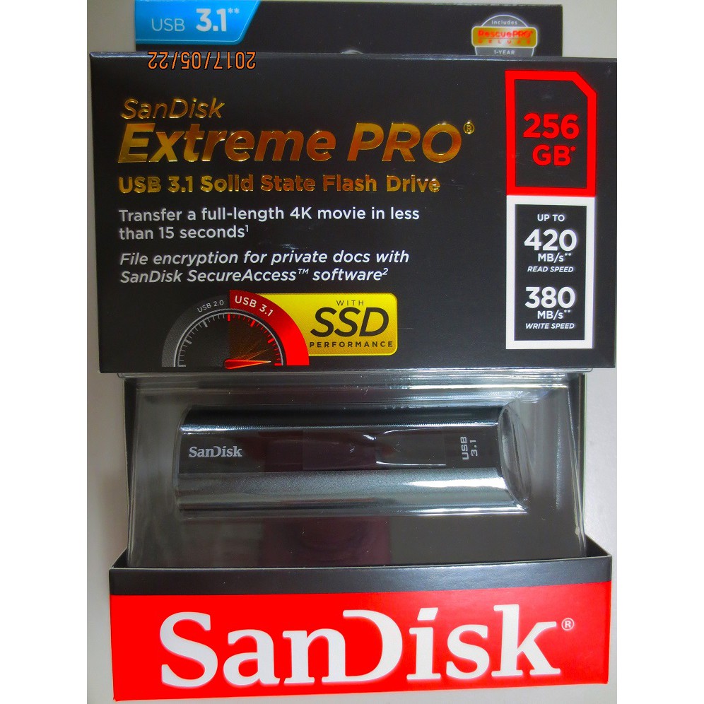 USB 3.1 Sandisk Extreme Pro CZ880 128GB-256GB