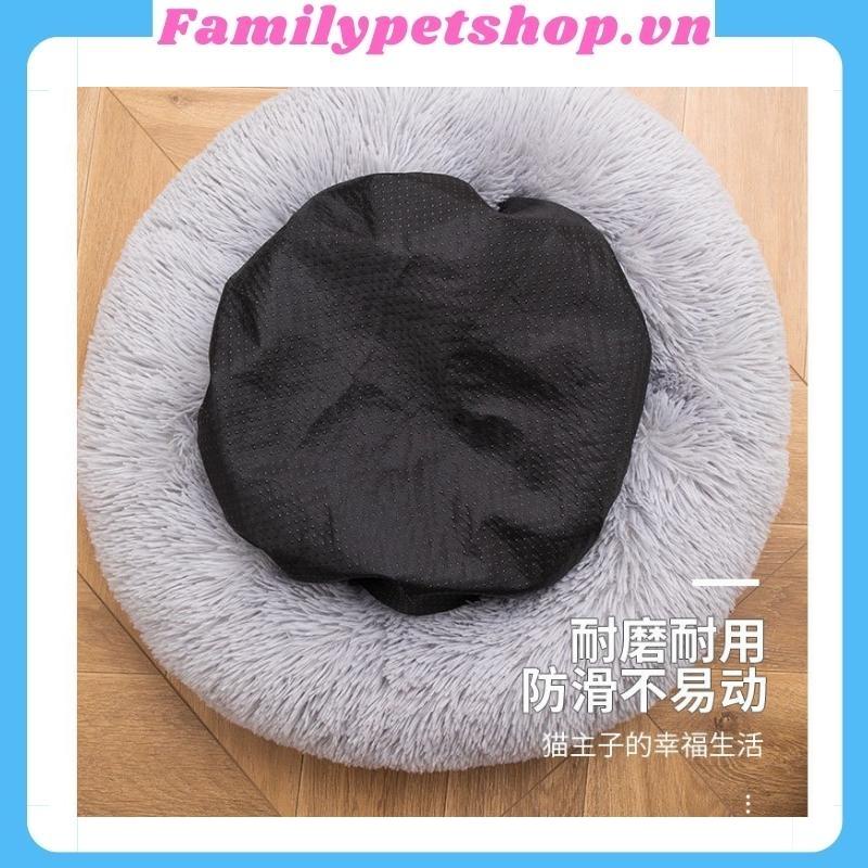 Nệm cho chó mèo-ổ đệm lông tròn cao cấp-familypetshop.vn