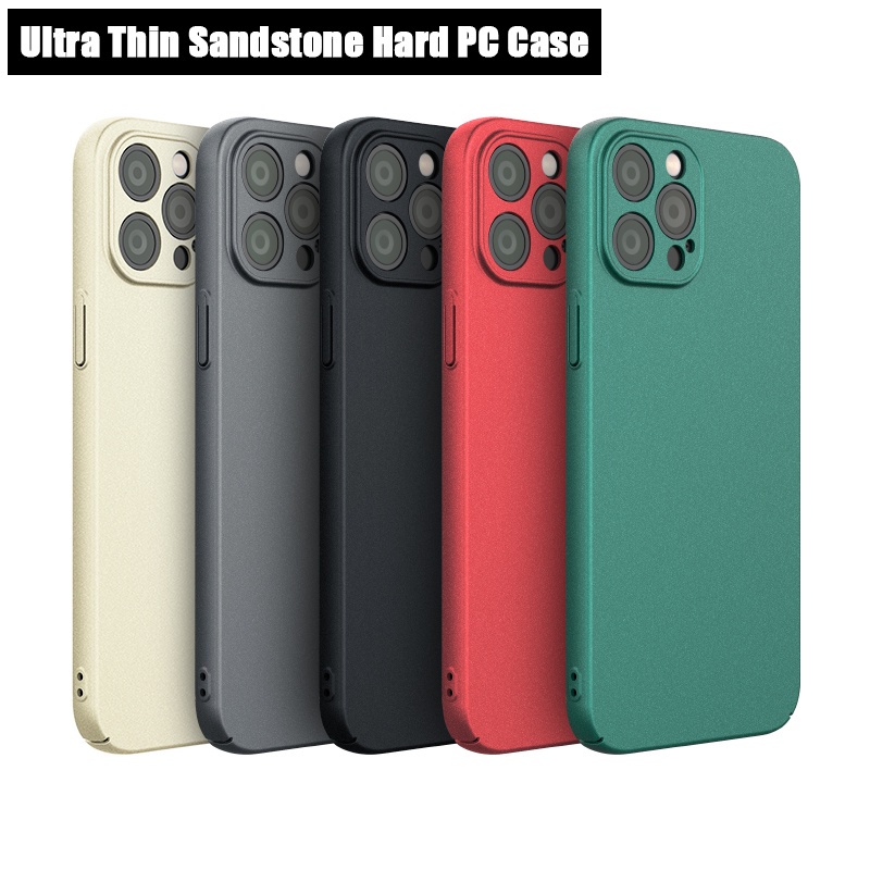 Ốp Điện Thoại PC Cứng Siêu Mỏng Mặt Nhám Chống Sốc/ Vân Tay Cho iPhone 12 Mini 11 Pro Max XS X XR