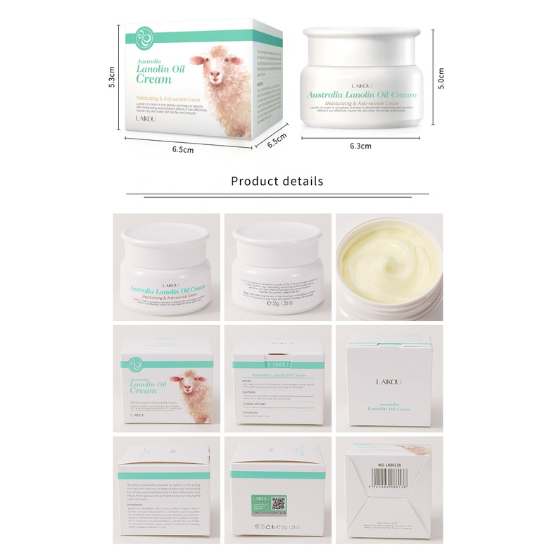 Kem dưỡng ẩm sâu LAIKOU Lanolin chăm sóc da 35g MOCCO LKMN003