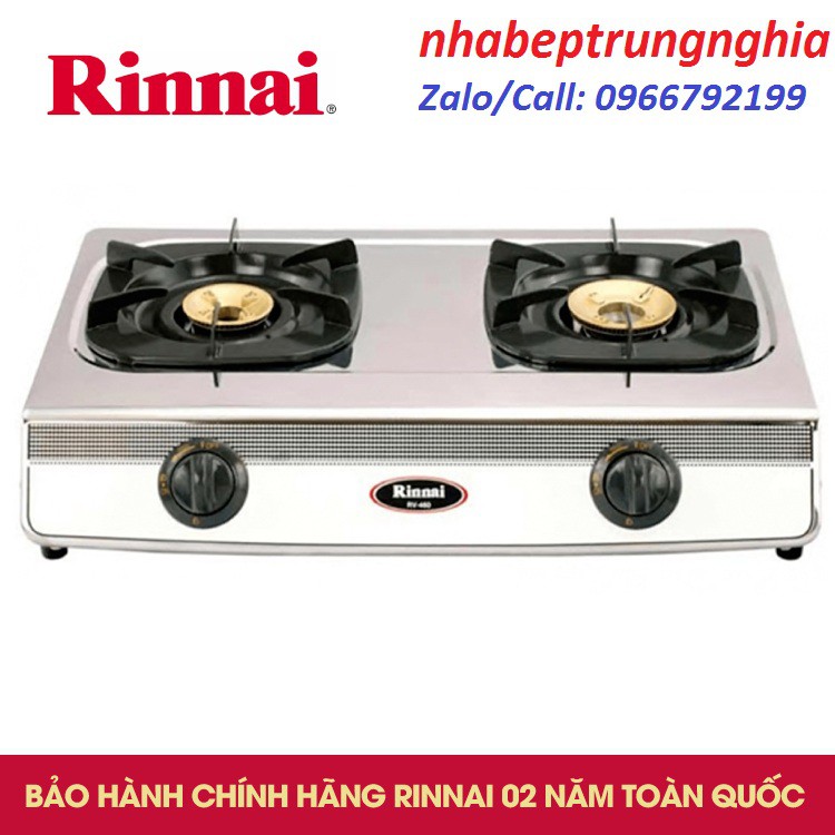 [Mã 267ELSALE hoàn 7% đơn 300K] Bếp gas đôi Rinnai RV-460S + Bộ van dây