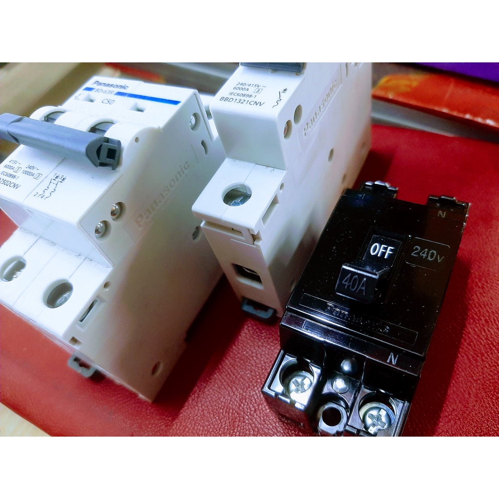 Cầu Dao Tự Động MCB Tép 1 - 2 Cực, CB Cóc PANASONIC, SINO.