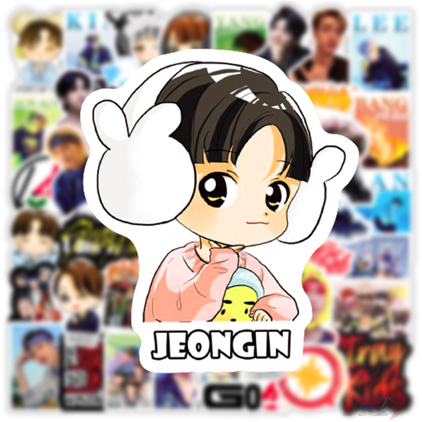 ❉ Stray Kids Series 01 Stickers ❉ 50Pcs/Set KPOP Superstar Straykids DIY Fashion Luggage Laptop Skateboard Decals Doodle Stickers