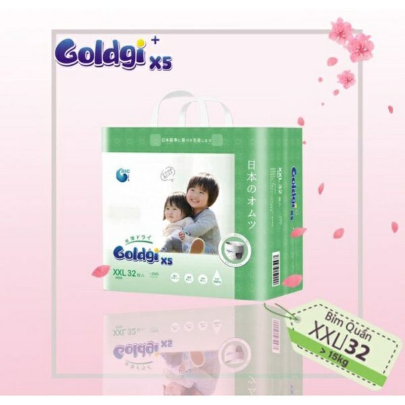 [PHIÊN BẢN NÂNG CẤP 2020] Bỉm Goldgi Nhật Tã Dán/Quần NB92/S84