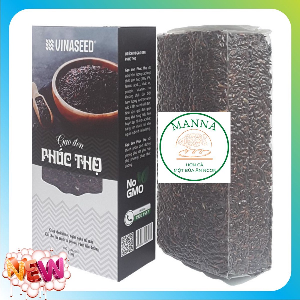 Gạo Lứt Đen Phúc Thọ - Gạo Công ty cổ phần giống cây trồng trung ương Vinaseed (túi nilon)