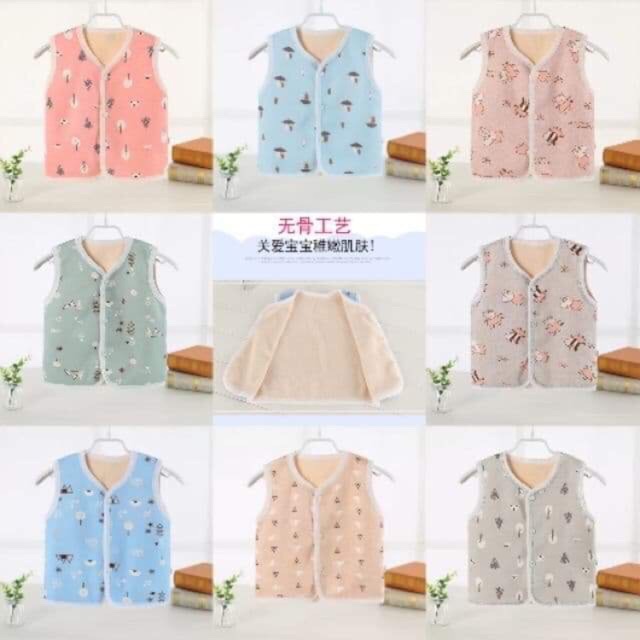 Áo gile lót nỉ bông cho bé 5-16kg