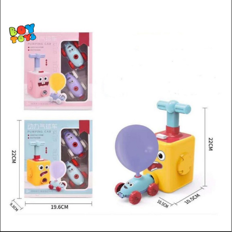 Đồ chơi bơm bóng bay ô tô chạy quán tính cho bé vừa học vừa chơi