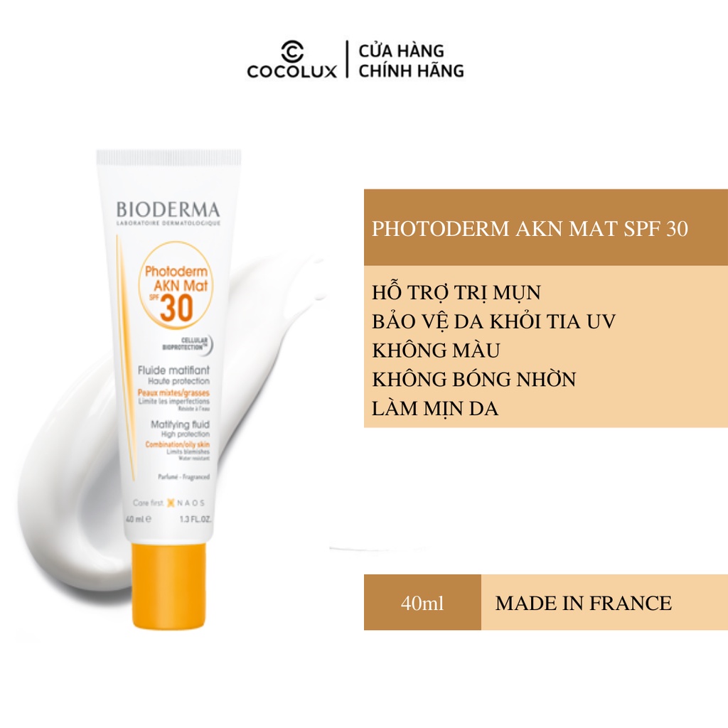 Kem Chống Nắng Dành Cho Da Dầu Mụn Bioderma SPF30 40ml