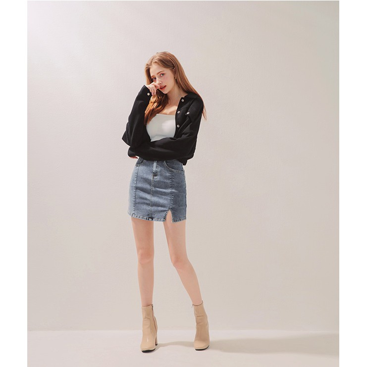 Chân váy jeans giấu quần cắt nhẹ bên nữ Air Space 2030122007 | BigBuy360 - bigbuy360.vn
