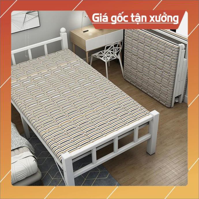 💥HÀNG CÓ SẴN💥 Giường gấp khung sắt kèm đệm, giường ngủ gấp gọn GUT007