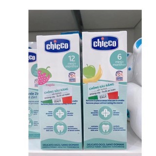 Kem đánh răng nuốt được Chicco [ 6m - 12m+] -  Ý