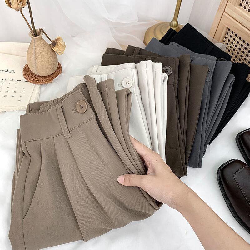Quần Ống xuông thời trang_Quần Culottes dài công sở
