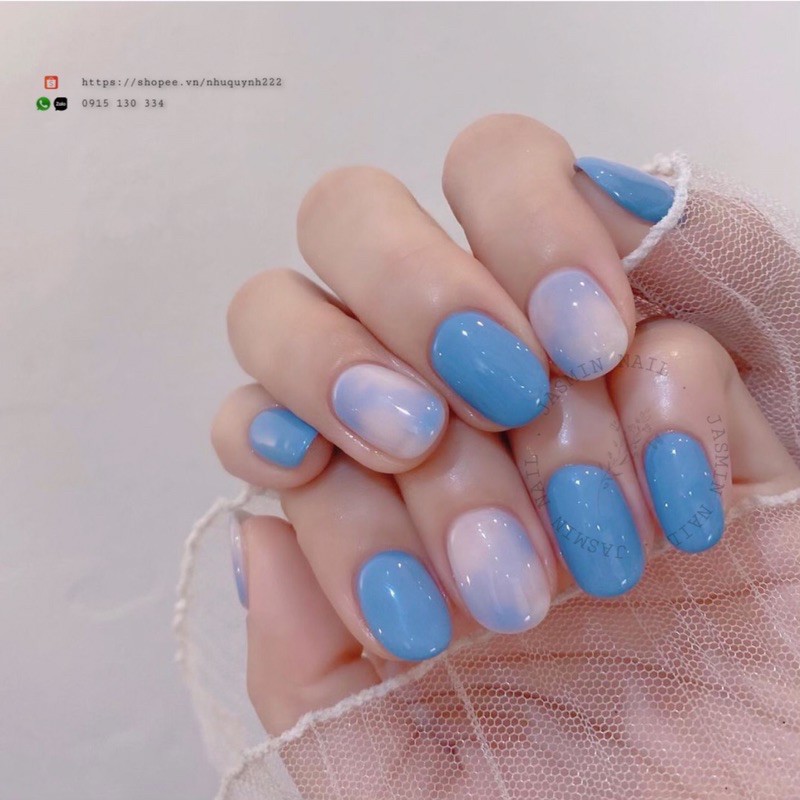 [Mã NHUQAD giảm 10% đơn 100k][ NAIL BOX] Nailbox móng úp thiết kế sẵn  mẫu loang màu kèm keo dũa